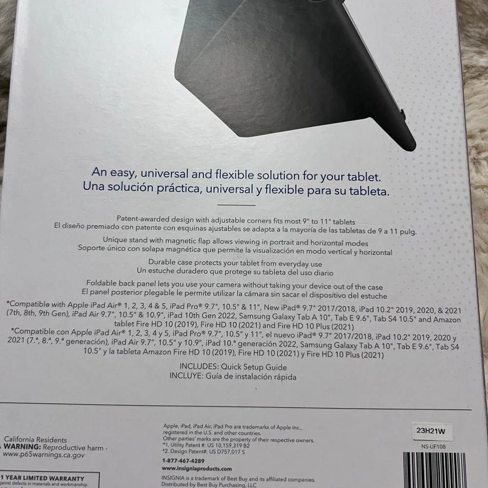 Insignia- Universal FlexView Folio Case for most 9